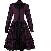 ZZEQYG Women Girls Gothic Lolita Victorian Dress Polyester Ruffle Dress with Bows