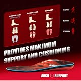 VALSOLE Orthotic Insole Arch Support Red UK 10-29cm Plantar Fasciitis view 5