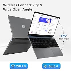 CFVOCUY Laptop Computer, 15.6'' FHD IPS Student