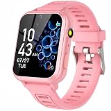 Wiszodet Smart Watch for Kids Gift for Girls Age 5-12, 1.54" Touch Screen Watch with HD Camera Video 39 Games Music Pedometer Flashlight Alarm Clock, Gifts for 7 8 9 10 Year Old Girls Boys