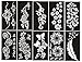 PARTH IMPEX Henna Tattoo Stencils (Pack of 15) Self Adhesive Body Paint Designs Temporary Mehndi Drawing Hand Arms Shoulders Chest Lower Back Legs Tribal Template