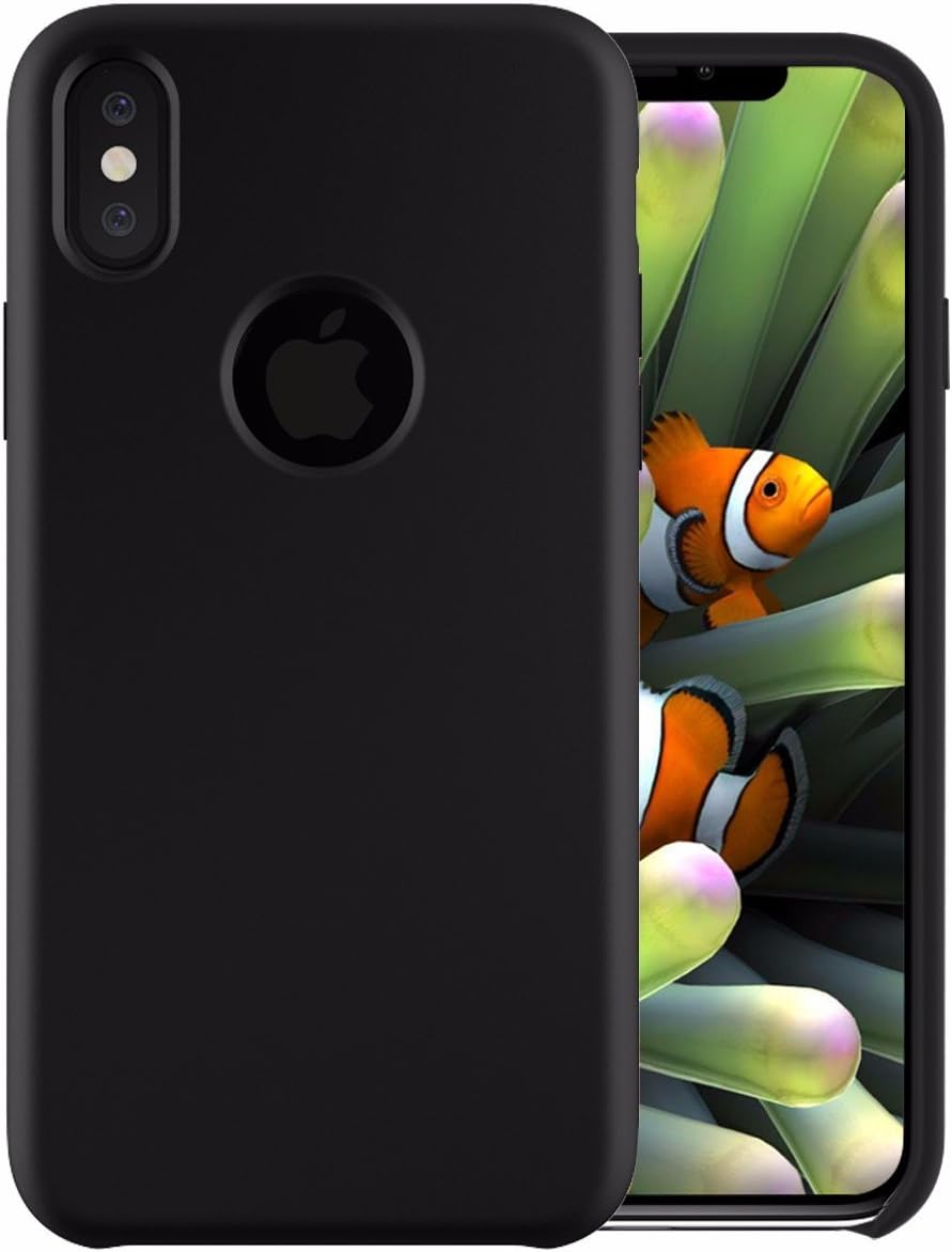 Czartech Maverick Exquisite Smooth Finish Soft Silicone Back Cover For Iphone X/Xs (Black)