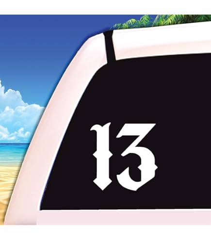 Lucky 13 Decal Vinyl Car Window Sticker ANY SIZE - Foto 4