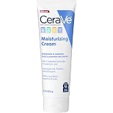 CeraVe Baby Cream, Moisturizer with Ceramides, Fragrance-Free, 8oz | Rich, Non-Greasy Baby Moisturizer That Hydrates Delicate Skin, Free Of Fragrance, Parabens, Dyes and Phthalates