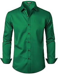 JEMITOP Men's Stretch Wrinkle Free Dress Shirts