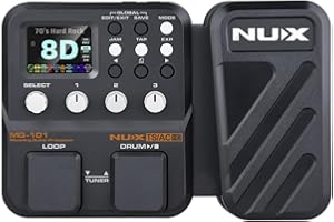 NUX MG-101 Multi Effects Pedal with 46 Effects, 25 Classic Amp Models, 512 Samples IR Resolution, 12 user-loadable IR slots, JAM–Phrase Looper, Drum Machine, Metronome Function,
