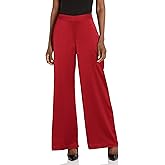 Trina Turk Womens Wide Leg Satin Pant