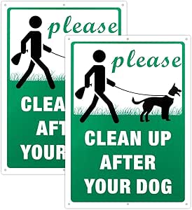 Magicfour Letreros para limpiar después de tu perro, limpiar después de