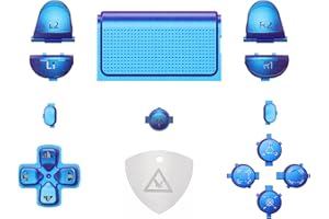 eXtremeRate Chameleon Purple Blue Classical Symbols Custom Replacement Full Set Buttons for ps4 Slim Pro CUH-ZCT2 Controller 