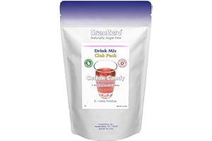 GramZero Cotton Candy Zero Calorie Sugar Free Drink Mix, Great For Nutrition Club Loaded Tea, Stevia Sweetened