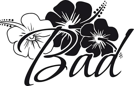 GRAZDesign Badezimmer Dekoration Wandtattoo Tür-Aufkleber Gäste-WC - Fliesentattoo Hibiskus Blume - Badezimmer Wandtattoos We