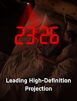 GOLOZA Projection Alarm Clock Bedside Digital Clock with 180° Projector view 3