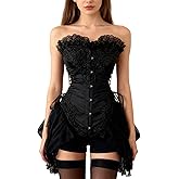Charmian Women's Sexy Corset Bustier Dress Gothic Victorian Cosplay Party Outfit