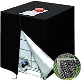 GEDEGOOK IBC Tote Cover, 275 Gallon 1000L Water Tank Cover with Zipper, Waterproof, Anti-Dust, Sun Protective Cover for Water