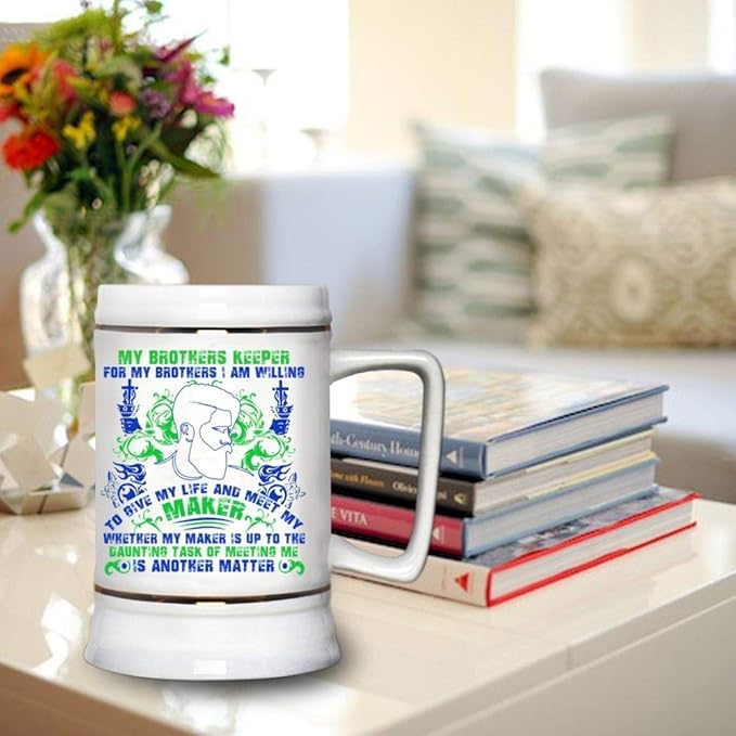 Amazon Com Funny Beer Mug My Brothers Keeper For My Brothers I