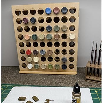 GameCraft Miniatures Vertical Paint Rack - 26mm, for Vallejo and Army Painter Style Dropper Bottles