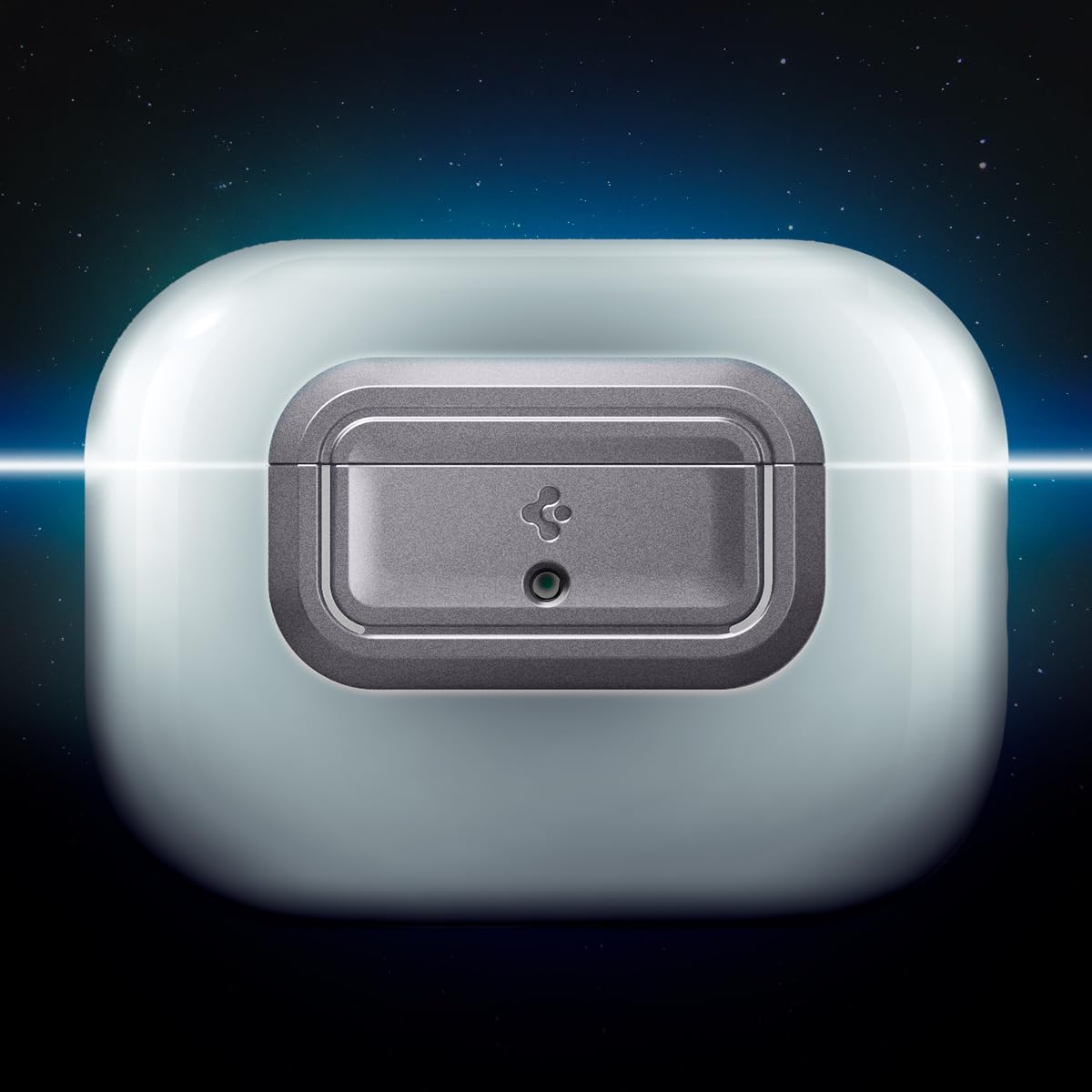 Spigen Lock Fit M [EZ FIT] Locking Device Compatible with AirPods Pro 2nd Generation/AirPods Pro Case with Lanyard [Installation Kit Included] Charging Case Not Included - Gray