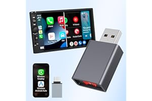 2 in 1 Wireless CarPlay and Android Auto Adapter 2025 for iPhone, Easy to Upgrade Wired CarPlay to Wireless, Mini Car Play Do