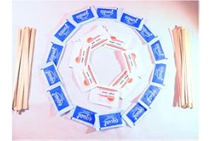 Sugar Packets and Sweetener Packets by ShopStingy - 100 Sugar and Sweetener Assortment Packets with Wooden Stirrers, Ideal fo