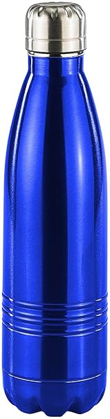 Rosenstein & Söhne Edelstahl Trinkflasche: Doppelwandige Vakuum-Isolierflasche aus Edelstahl, 0,5 Liter (Isoliertrinkflasche)