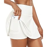 FULLSOFT Women's Tennis Golf Skirts with Pockets High Waisted Pleated Athletic Skorts Shorts for Pickleball Workout