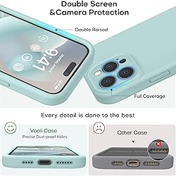 Vooii Compatible with iPhone 15 Pro Case, Upgrade