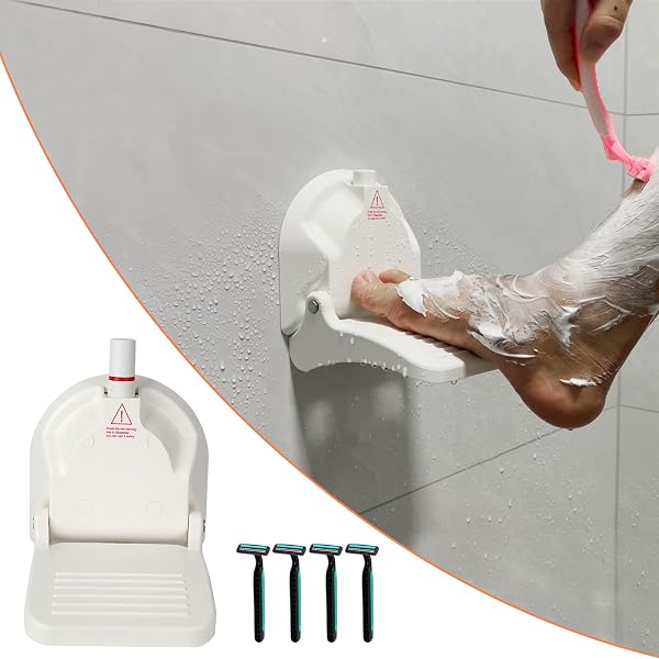 Repose-pieds De Douche à Ventouses - Antidérapant Et Réglable - Idéal Pour Rasage Des Jambes - Sans Perçage