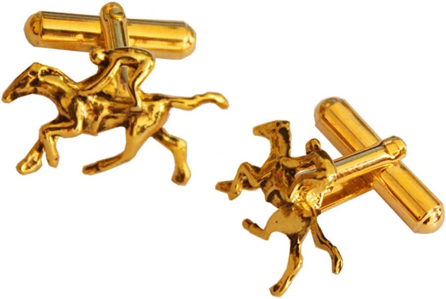 Cufflinks Gold Horse-Racing Design by Rich And Famous