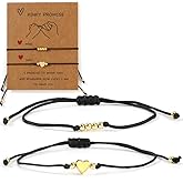 Opalencian Promise Cross Heart Beaded 2PCS Bracelets for Women,Stack Layered Waterproof String Bracelet Valentine Anniversary Birthday Jewelry Gift