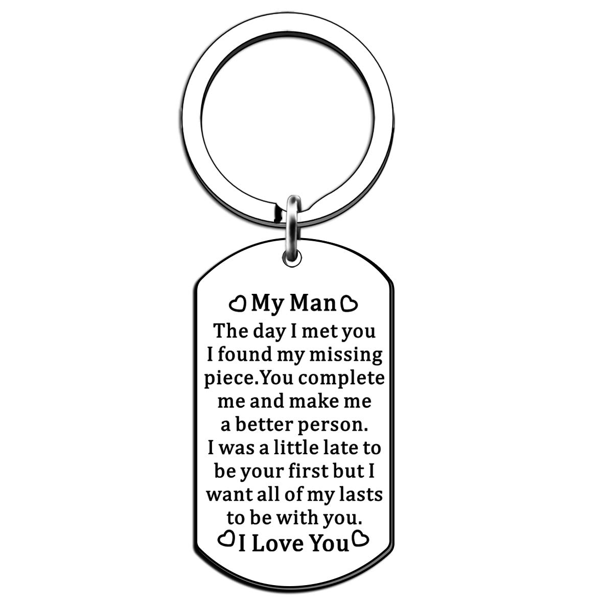 JMIMO My Man Keyring Gifts for Boyfriend Husband Birthday Anniversary Valentine Day Present for Men