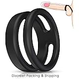 Silicone Dual Penis Ring, Premium Stretchy Longer Harder Stronger Erection Cock Ring Erection Enhancing Sex Toy for Man or Couples Play