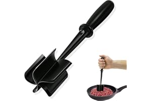 Meat Chopper, Hamburger Chopper, Potato Masher-Professional Multifunctional Heat Resistant Nylon Ground Beef Smasher Kitchen 