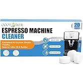 OOOFLOWER Coffee Machine Cleaning Tablets-20 Count | Descaling, Backflush Oil,Limescale &amp; Mineral Deposits Remover Tabs for Espresso Machine, Multi Cup, Pod, Single Serve