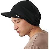 CHARM Summer Beanie for Men - Cotton & Linen Slouchy Visor Beanie Cap for Women Lightweight Knit
