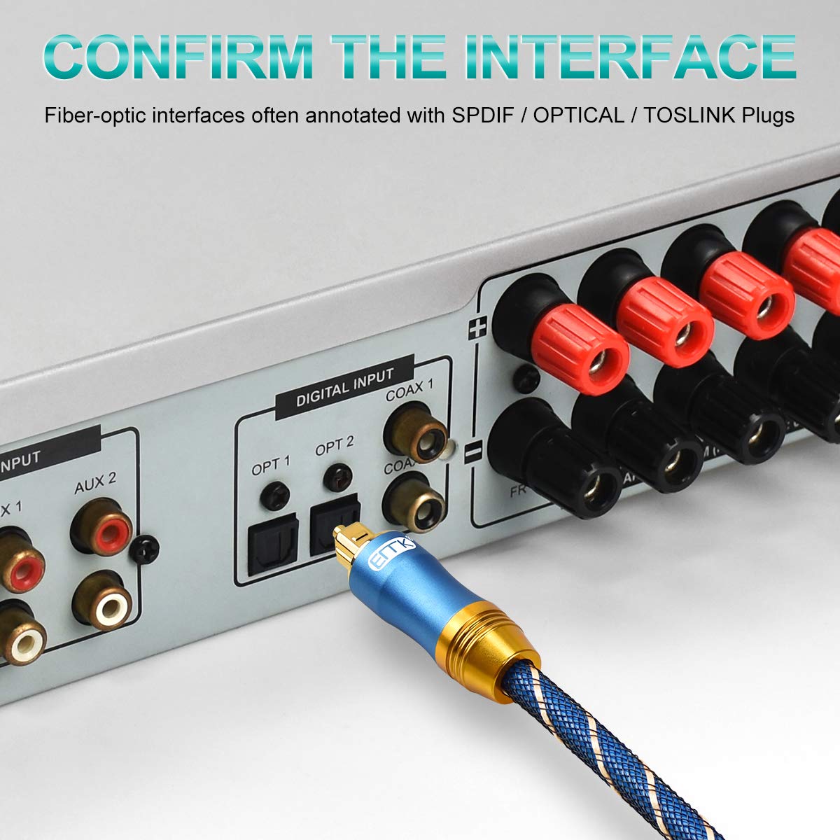 Optical Audio Cable Digital Toslink Cable [Nylon Braided Jacket