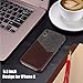 Lopie [Sea Island Cotton Series] Slim Card Case Compatible for iPhone X/10 2017, Fabric Protection Cover with Leather Card Holder Slot Design, Coffee