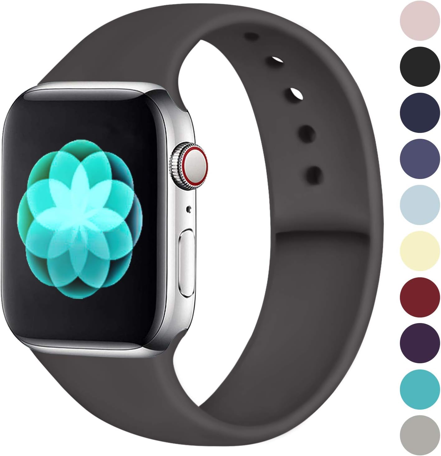 ilopee Bands for Apple Watch 38mm 40mm Series 5 4 3 2 1, Dark Brown, M/L