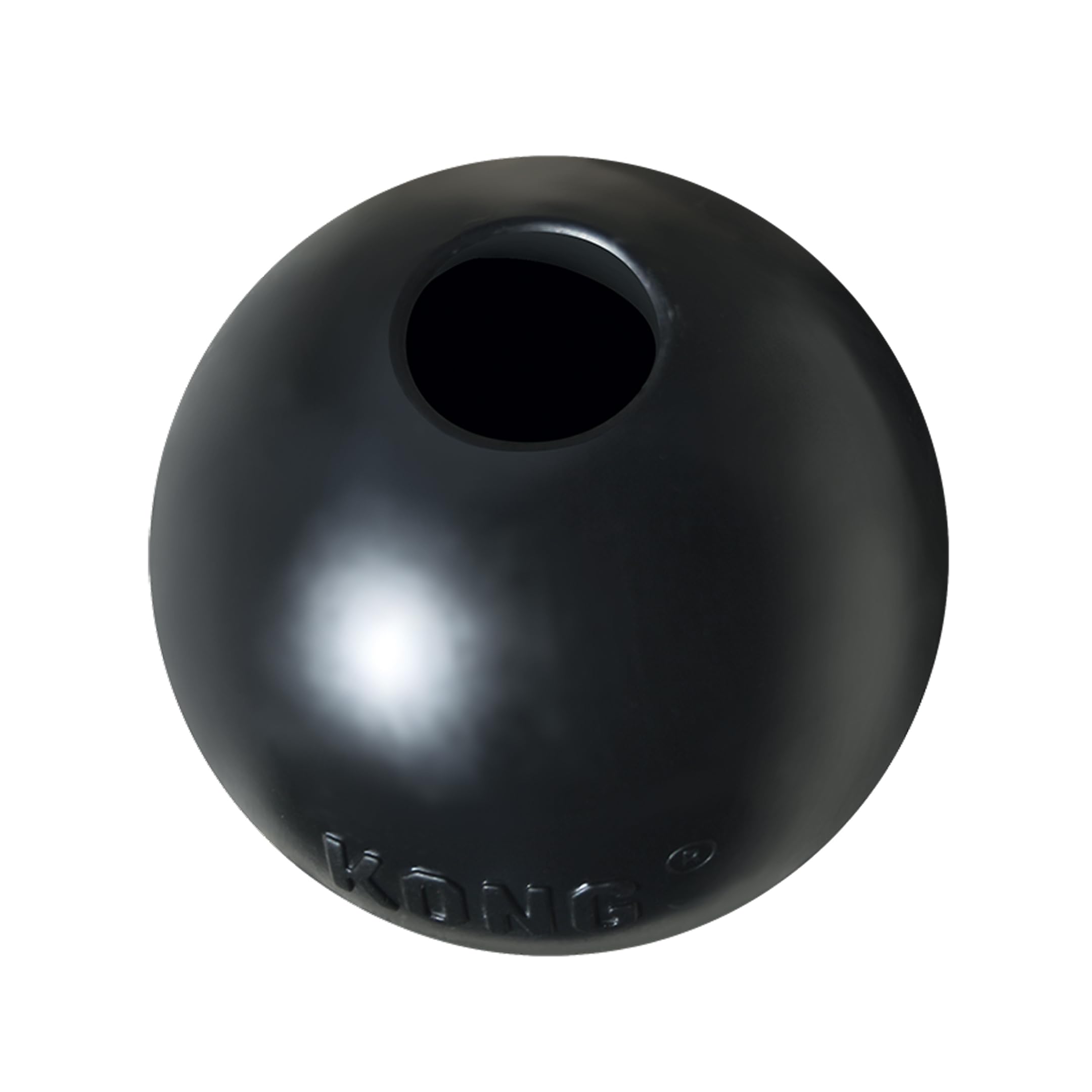 KONG Extreme Ball with Hole - Durable Natural Rubber Dog Fetch Toy for Training & Playtime - For Large/Medium Dogs, Black