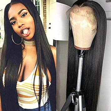 Platinumhair Long Straight Hair Lace Front Wig High Ponytail