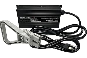 24 Volt 20 Amp Pallet Jack and Scissor Lift Battery Charger with Gray SB175 175A Quick Connect Plug and Handle