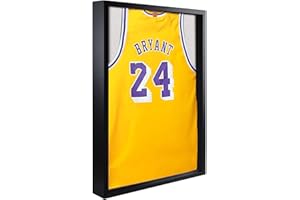 1DOT2 Shadow Box 20x30 Large Jersey Frame Display Case, Shadowbox Frames with Grade A Natural Pine Wood Acrylic for Football Baseball Basketball Hockey T-Shirt, Classic Black