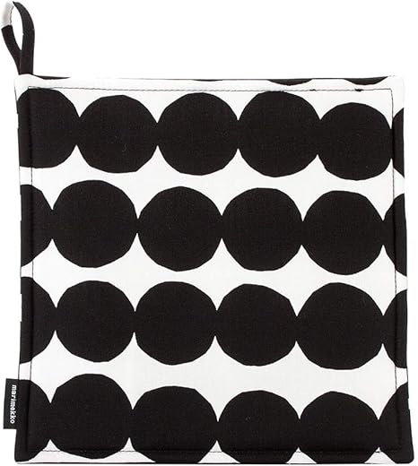 Amazon マリメッコ Marimekko ポットホルダー 鍋敷き ラシィマット 北欧 おしゃれ コットン 190 Pot Holder Rasymatto White Black 北欧雑貨 キッチン 鍋つかみ 並行輸入品 鍋敷き オンライン通販