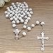 WE First Holy Communion Scented Rosary Favor - 12 Rosaries with individual Gift box (6mm, White)