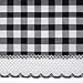 Buffalo Check Tier Pair Window Curtain Set - 58 Inch Width, 24 Inch Length - Black & White Plaid Drapes - Light Filtering Drapes for Kitchen, Bedroom, Living & Dining Room by Achim Home Decor