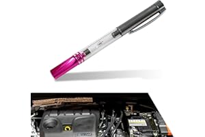 Dogary Spark Ignition Tester Pen, Non-disassembly Testing Spark Plug Tester with Wider Slotted End, Faults Diagnostic Tool with Portable Pen Clip, Universal Wires Coil Detection Tool (Transparent)