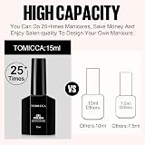 TOMICCA White Glitter Gel Nail Polish Shimmer Silver Nude Translucent Jelly Top view 6