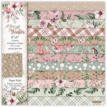 Amazon Co Jp Dtt 12枚 花 冬 パターン ペーパー スクラップブック ペーパー パック ハンドメイド クラフト ペーパー クラフト 背景パッド ホーム キッチン
