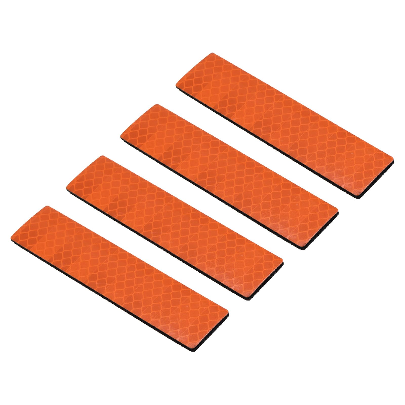 PATIKIL Reflective Patch 1"x4", 4 Pcs Hook & Loop Fastener Safety Appliques for Night Sportsperson Worker Hiker, Orange