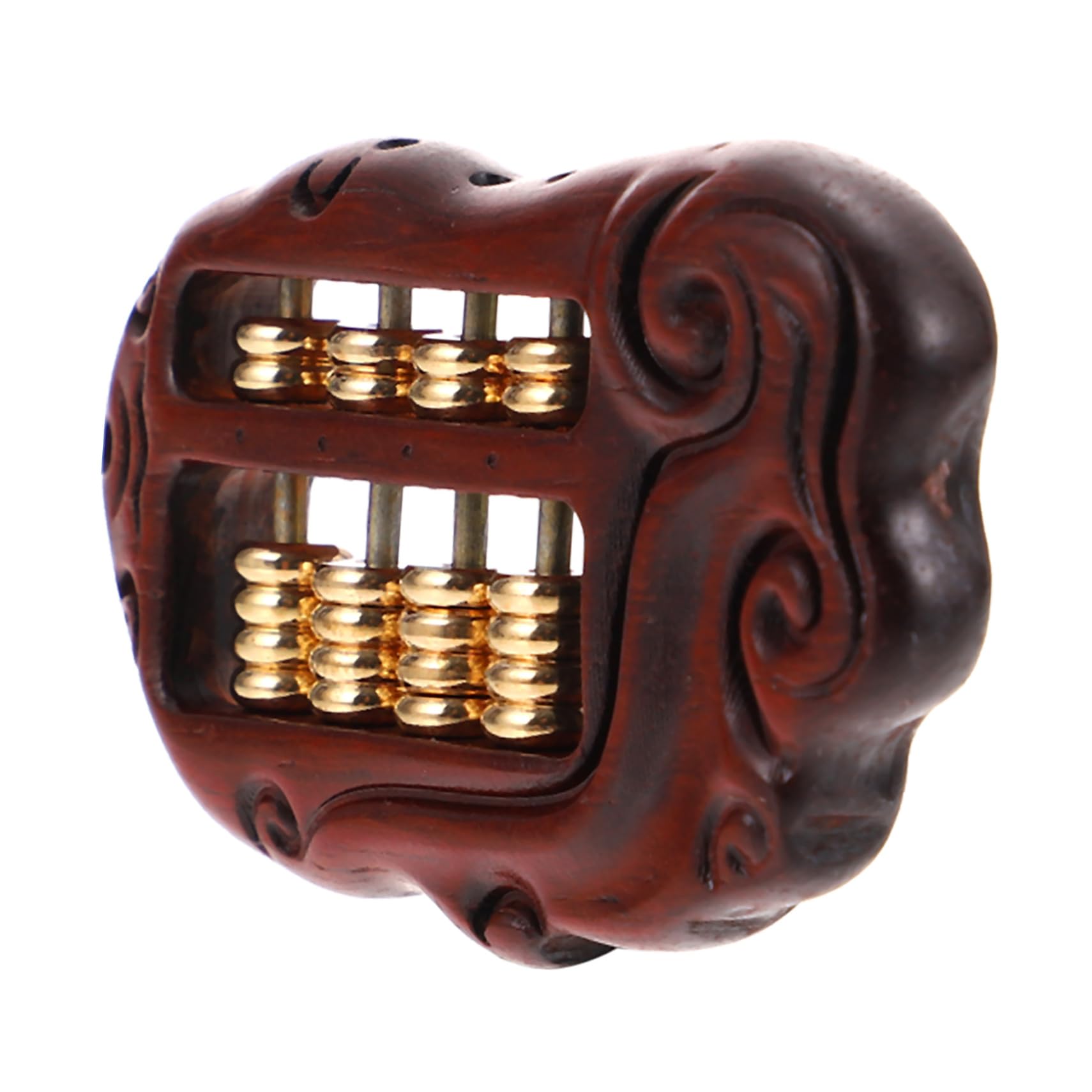 ibasenice Mini Abacus Ornament Brass Key Ring Wooden Keychain Toddler Wooden Toys Wood Bag Hanging Pendant Prosperity Keychain Abacus for Delicate Abacus Keychain Mini Retro Abacus Aldult