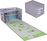 Livememory Toy Car Storage Box with Play Mat & 3 Level Garage view 1